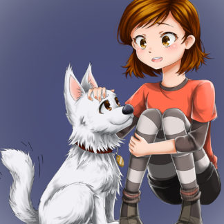 Dog and Girl