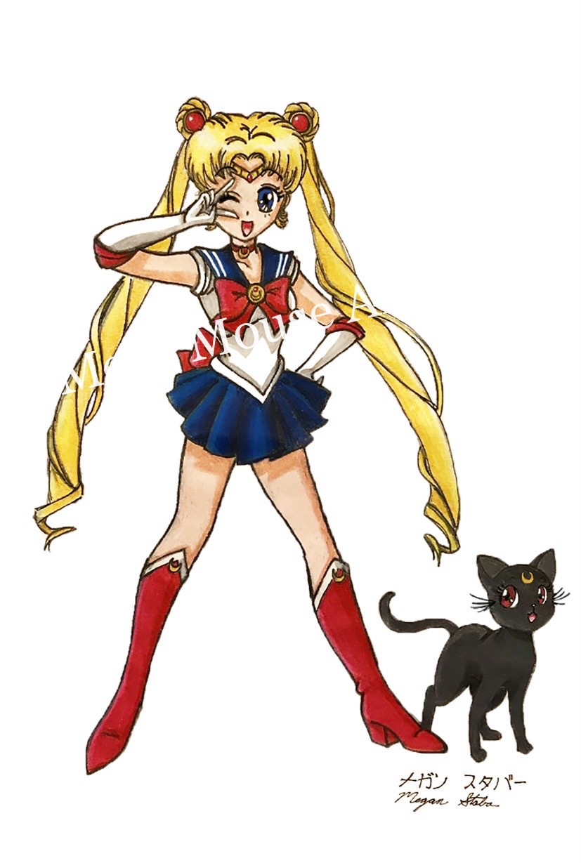 Anime – Sailor Moon – Sailor Moon and Luna – Welcome to MegaMouseArts!