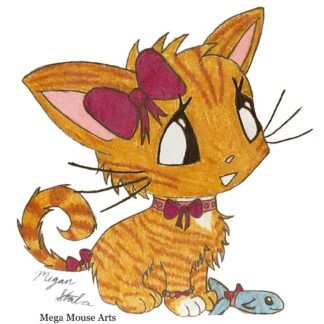 Cat - Chibi cat with fish