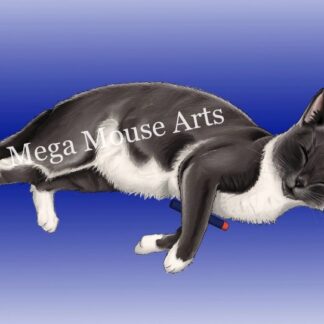 Cat - Moo (Grey and White Cat With Nerf Dart)