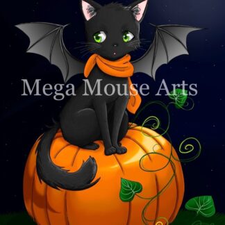 Cat - Halloween Kitty (Cat on a Pumpkin)