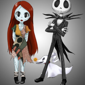 Skeleton and Doll Girl