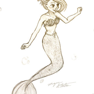 Mermaid - Mermaid Sketch "Grey"