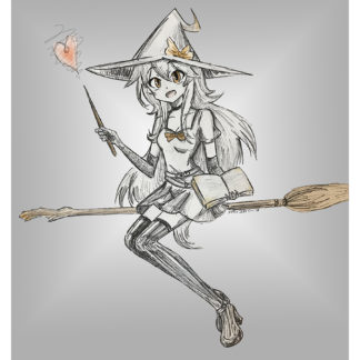 Witch on Broom (Original Character)