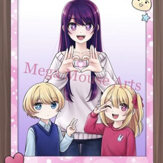 Anime - Oshi no Ko - Ai, Aqua, and Ruby