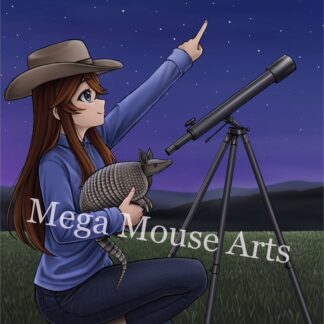 Original Character - Annie and Armadillo Stargazing