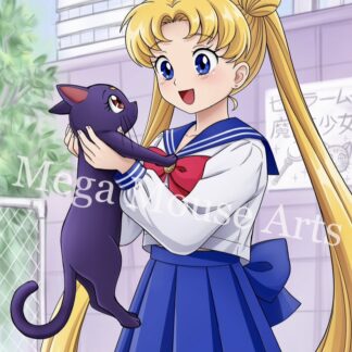 Anime - Sailor Moon - Usagi and Luna